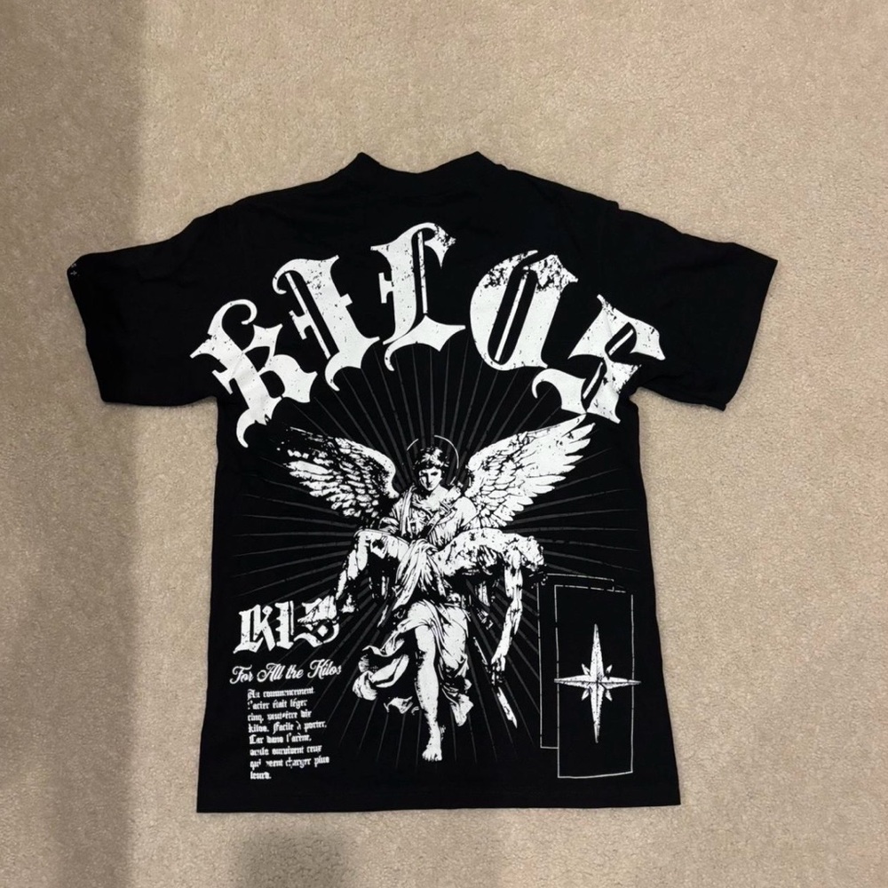Kilos Los Angeles Gymwear and Activewear Black Graphic Streetwear T-Shirt